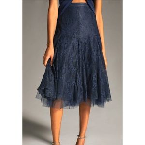 Anthropologie Tulle Lace Skirt